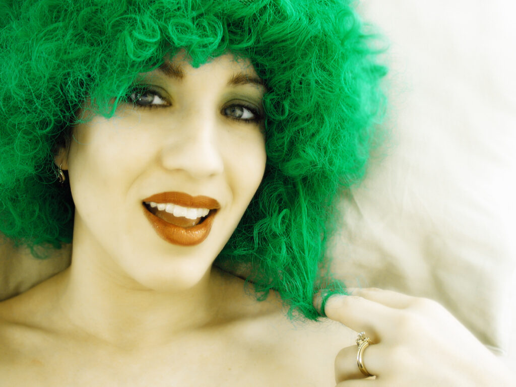 Blue and green hairstyles