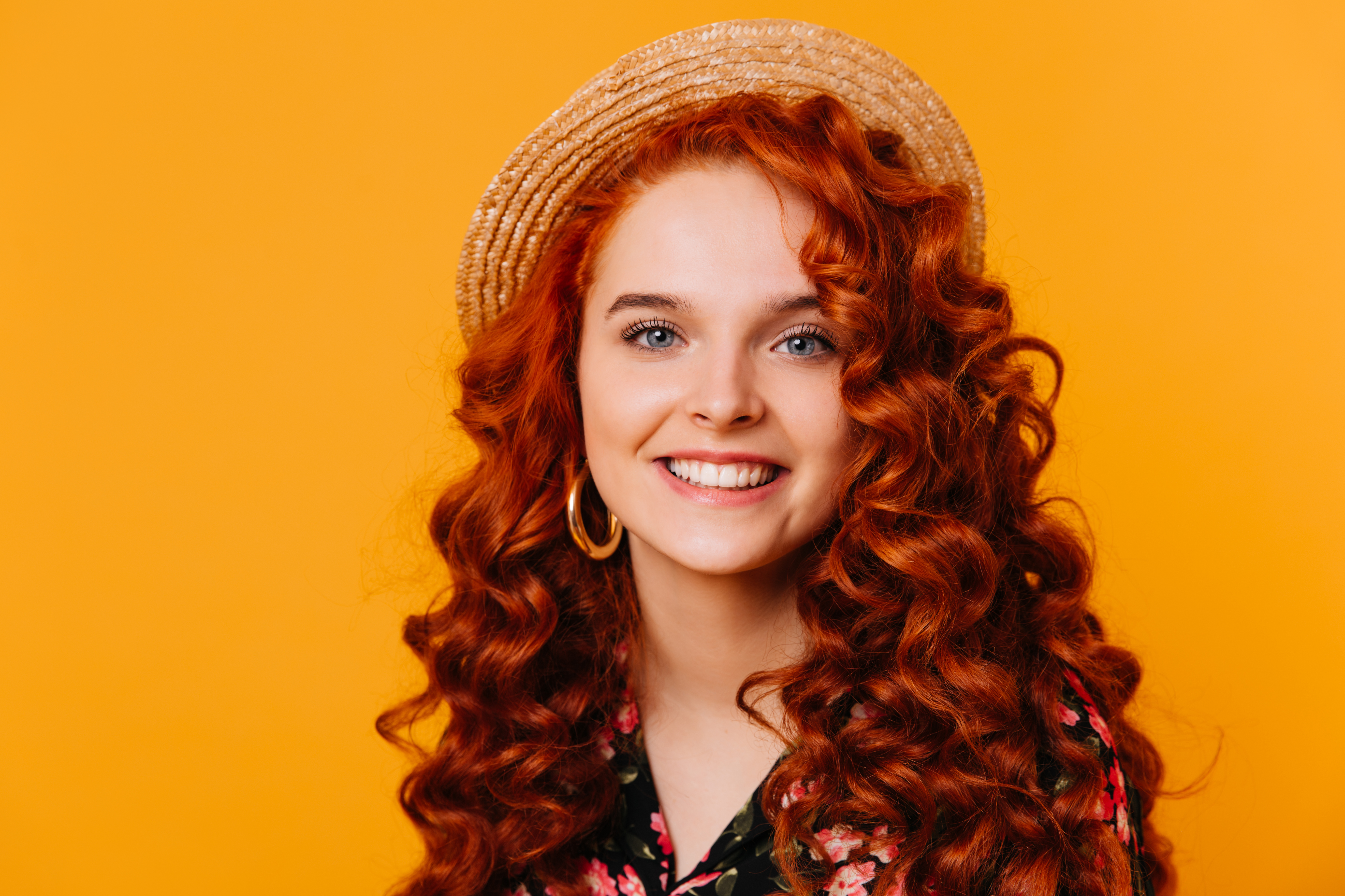 streaked red hair