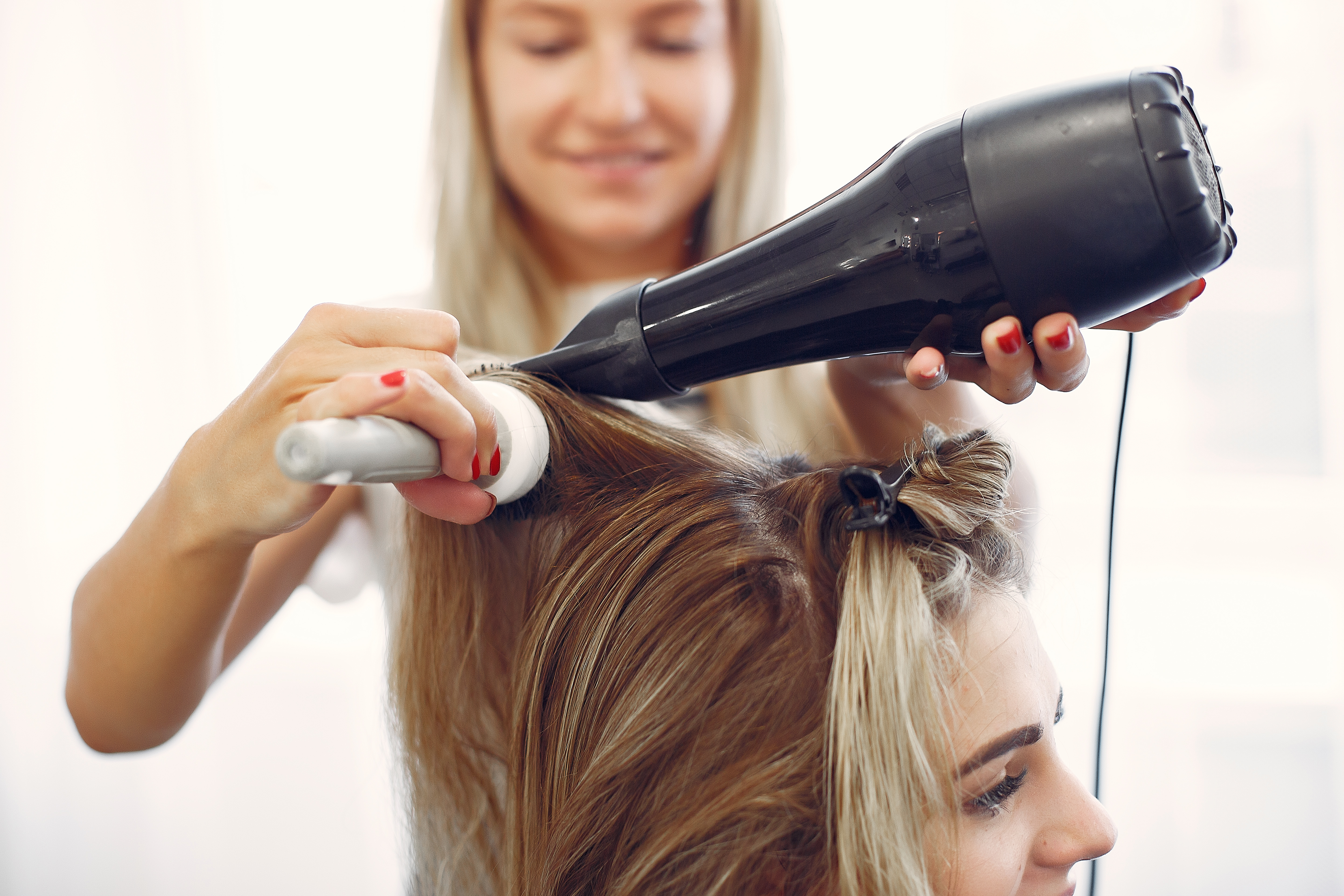 blow dry your hair straight